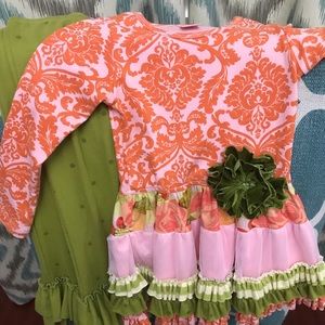 Girls Fall Ruffle Tunic Set